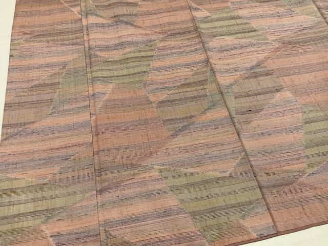 平和屋着物●上質な紬　切嵌文　正絹　逸品　AABK9887ph