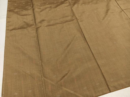 平和屋着物●上質な紬　井桁絣　正絹　逸品　AABK9890ph