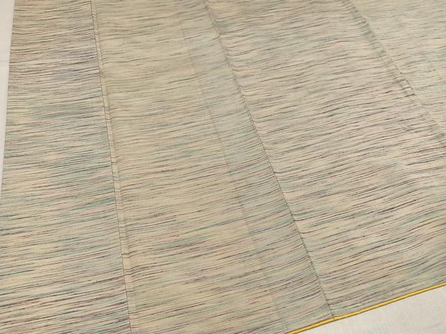 平和屋着物●紅花紬　米沢　霞文　正絹　逸品　未使用　AABK9896ph