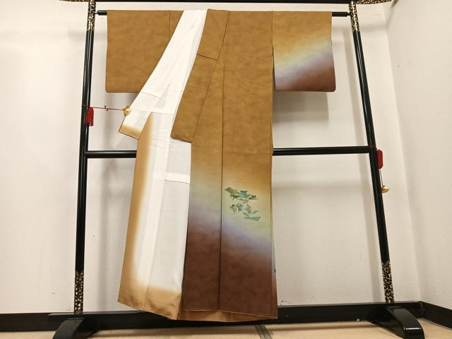平和屋着物●訪問着　人物文　暈し染め　正絹　逸品　AABK9898ph