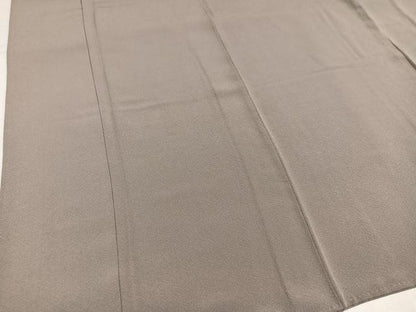 平和屋着物●上質な色無地　作家物　茶鼠色　正絹　逸品　AABK9903ph