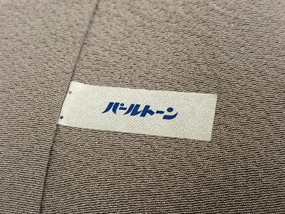 平和屋着物●上質な色無地　作家物　茶鼠色　正絹　逸品　AABK9903ph
