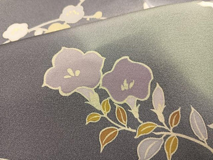 平和屋着物●訪問着　駒刺繍　草花文　暈し染め　正絹　逸品　AABK9905ph