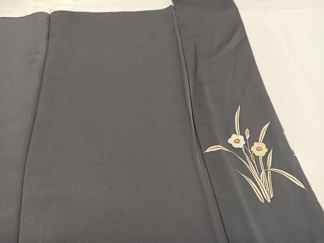 平和屋着物●訪問着　駒刺繍　草花文　暈し染め　正絹　逸品　AABK9905ph