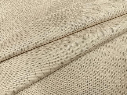平和屋着物●本場大島紬　白大島　9マルキ　花尽くし　大丸扱い　正絹　逸品　AABK9906ph