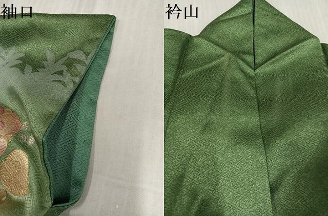 平和屋着物●訪問着　中国三大刺繍　スワトウ刺繍　汕頭刺繍　辻が花　暈し染め　金彩　正絹　逸品　AABK9912ph