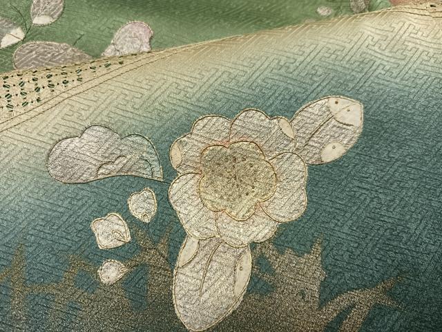 平和屋着物●訪問着　中国三大刺繍　スワトウ刺繍　汕頭刺繍　辻が花　暈し染め　金彩　正絹　逸品　AABK9912ph