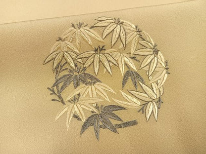 平和屋着物●訪問着　総刺繍　同君子　金糸　正絹　逸品　AABK9914ph