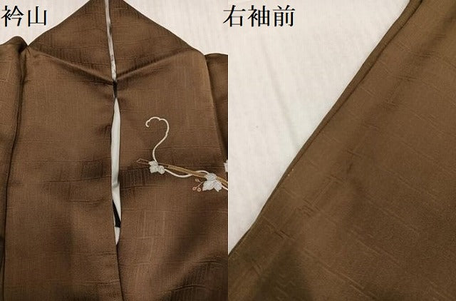 平和屋着物●訪問着　駒刺繍　葡萄蔦草文　暈し染め　金彩　正絹　逸品　AABK9916ph