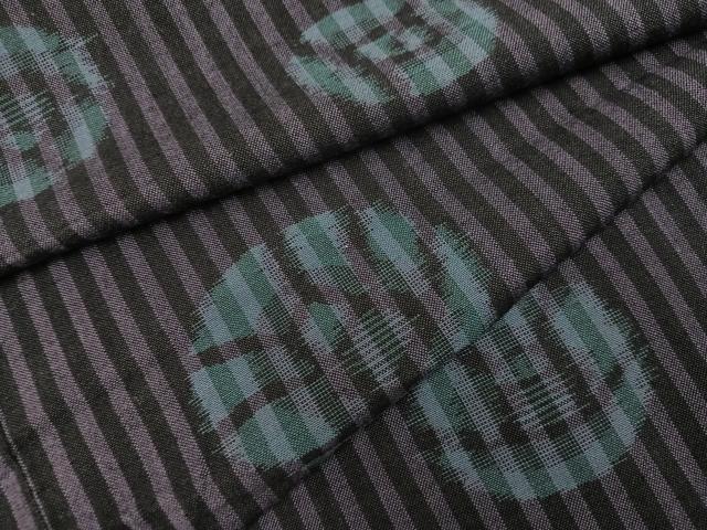 平和屋着物●久留米絣　単衣　舞花文　やまと誂製　綿　逸品　AABK9922ph