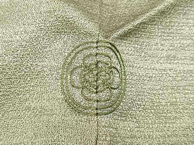 平和屋着物●訪問着　駒刺繍　人物冊子扇面花文　暈し染め　金糸　正絹　逸品　未使用　AABK9926ph