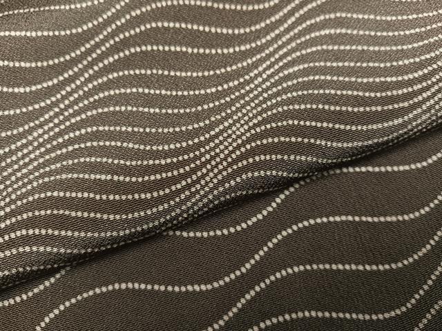 平和屋着物●上質な小紋　波　正絹　逸品　未使用　AABK9928ph