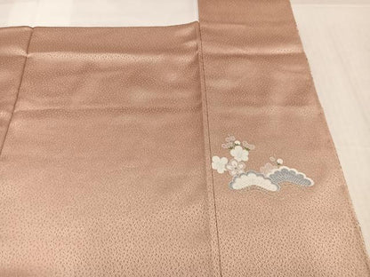 平和屋着物●訪問着　駒刺繍　地紙鴛鴦鳳凰草花文　暈し染め　金銀彩　正絹　逸品　未使用　AABK9930ph