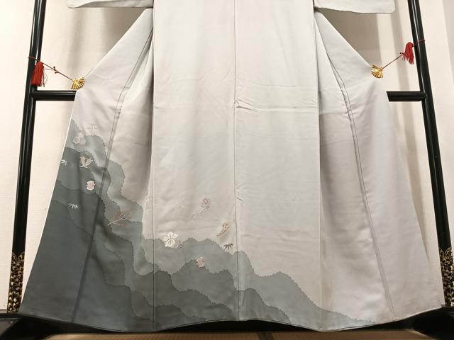 平和屋着物●豪華色留袖　駒刺繍　宝尽くし　正絹　逸品　AABK9934ph