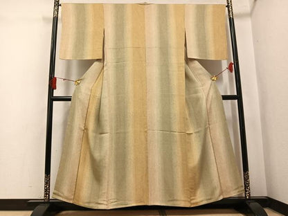 平和屋着物●上質な小紋　墨流し文様　暈し染め　ますいわ屋扱い　正絹　逸品　AABK9945ph