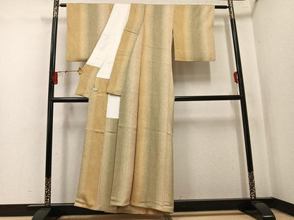 平和屋着物●上質な小紋　墨流し文様　暈し染め　ますいわ屋扱い　正絹　逸品　AABK9945ph