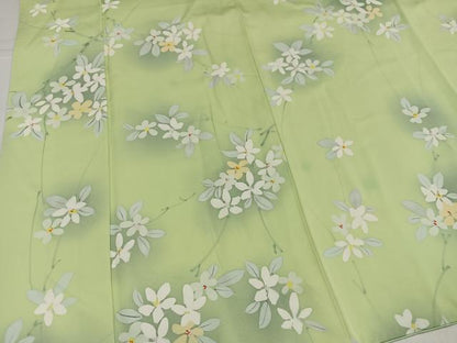 平和屋着物●上質な小紋　手描き　枝花文　暈し染め　正絹　逸品　AABK9948ph