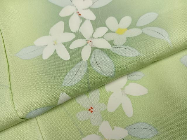 平和屋着物●上質な小紋　手描き　枝花文　暈し染め　正絹　逸品　AABK9948ph