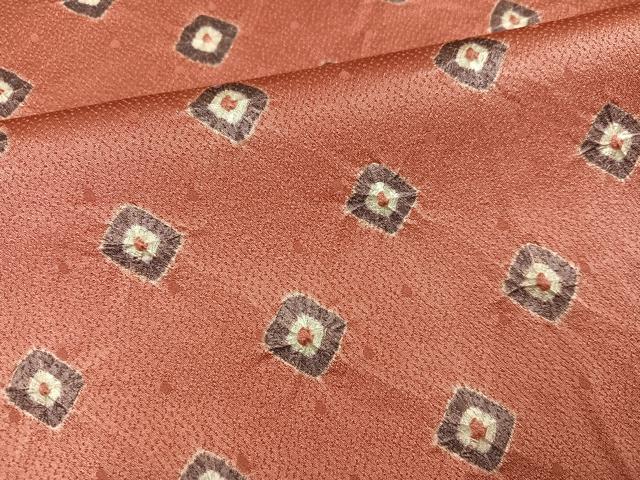 平和屋着物▼上質な小紋　総絞り　正絹　逸品　AABK9953ph