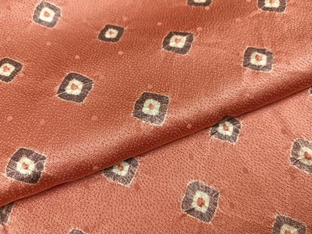 平和屋着物▼上質な小紋　総絞り　正絹　逸品　AABK9953ph