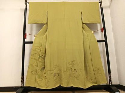 平和屋着物●中国三大刺繍　汕頭刺繍　スワトウ刺繍　訪問着　総刺繍　童子遊び　正絹　逸品　AABK9954ph