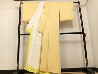平和屋着物●上質な色無地　砥粉色　三越扱い　正絹　逸品　AABK9956ph