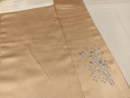 平和屋着物●訪問着　流水鴛鴦花文　暈し染め　金彩　正絹　逸品　AABK9958ph