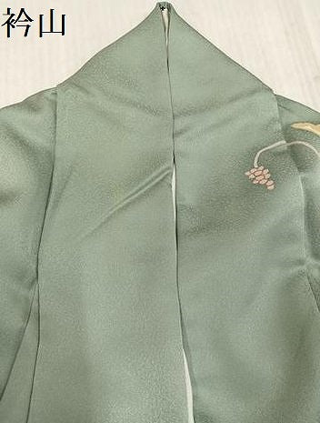 平和屋着物●訪問着　駒刺繍　葡萄草花文　金彩　正絹　逸品　AABK9959ph