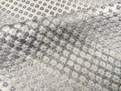 平和屋着物●上質な小紋　総絞り　斜縞　正絹　逸品　AABK9964ph