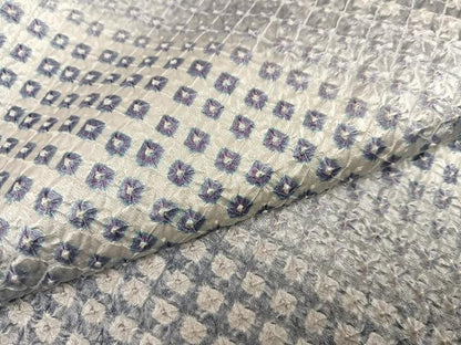 平和屋着物●上質な小紋　総絞り　斜縞　正絹　逸品　AABK9964ph