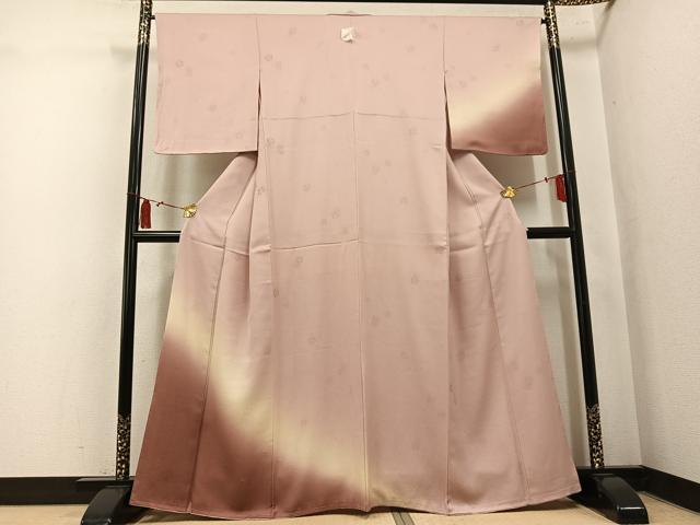 平和屋着物●訪問着　花地紋　暈し染め　正絹　逸品　未使用　AABK9968ph
