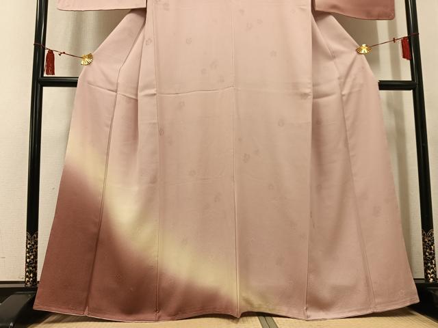 平和屋着物●訪問着　花地紋　暈し染め　正絹　逸品　未使用　AABK9968ph