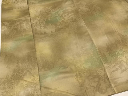 平和屋着物●上質な小紋　風景樹林地紋　暈し染め　正絹　逸品　AABK9969ph