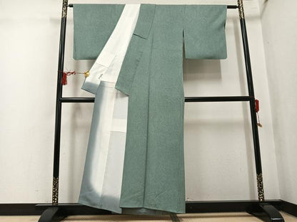 平和屋着物●上質な小紋　墨流し文様　正絹　逸品　AABK9971ph