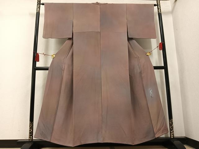 平和屋着物●染色作家　斉藤三才　小紋　霞文　暈し染め　正絹　逸品　AABK9972ph