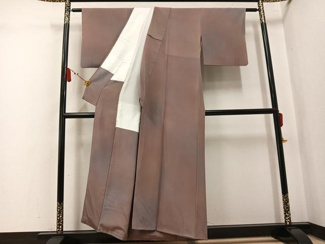 平和屋着物●染色作家　斉藤三才　小紋　霞文　暈し染め　正絹　逸品　AABK9972ph