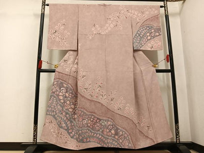 平和屋着物●訪問着　辻が花　絞り　正絹　逸品　AABK9974ph