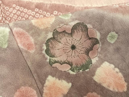 平和屋着物●訪問着　辻が花　絞り　正絹　逸品　AABK9974ph