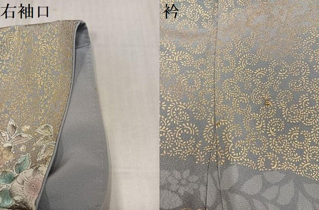 平和屋着物●訪問着　作家物　辻が花　暈し染め　金彩　正絹　逸品　AABK9976ph