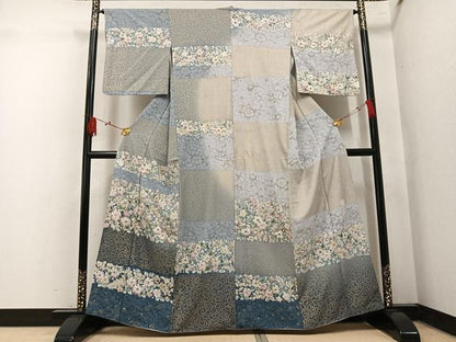 平和屋着物●訪問着　作家物　辻が花　暈し染め　金彩　正絹　逸品　AABK9976ph
