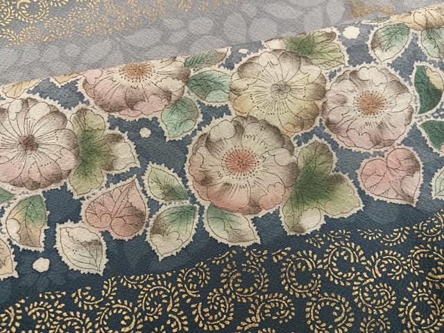平和屋着物●訪問着　作家物　辻が花　暈し染め　金彩　正絹　逸品　AABK9976ph