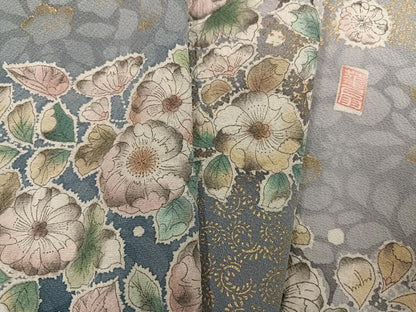 平和屋着物●訪問着　作家物　辻が花　暈し染め　金彩　正絹　逸品　AABK9976ph