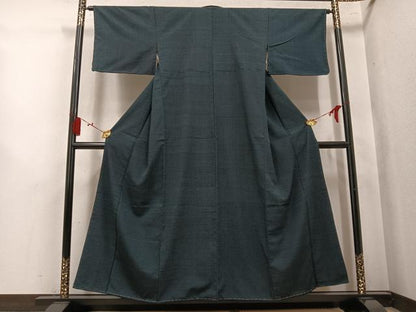 平和屋着物●本塩沢 横段文 正絹 逸品 未使用 AABK9979ph