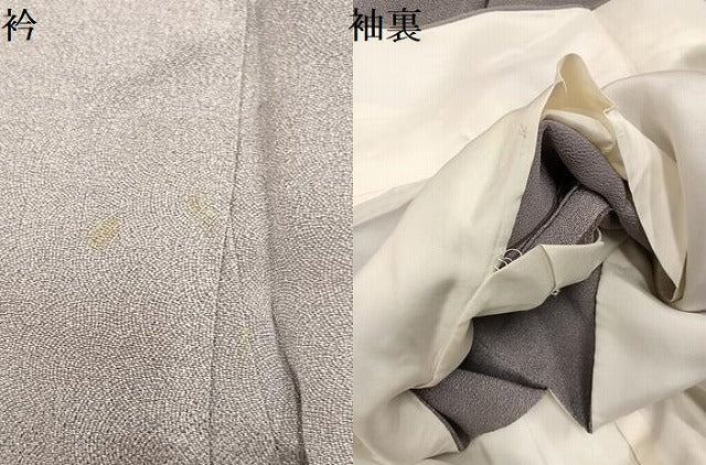 平和屋着物●江戸小紋　彫士：住田双光・染士：服部光擴　極小鮫小紋柄　鬼しぼ縮緬　正絹　逸品　AABK9985ph