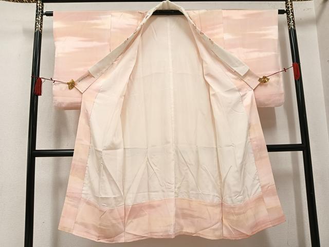 平和屋着物●長襦袢　袷　作家物　霞地紋　暈し染め　半衿刺繍　正絹　逸品　AABK9988ph