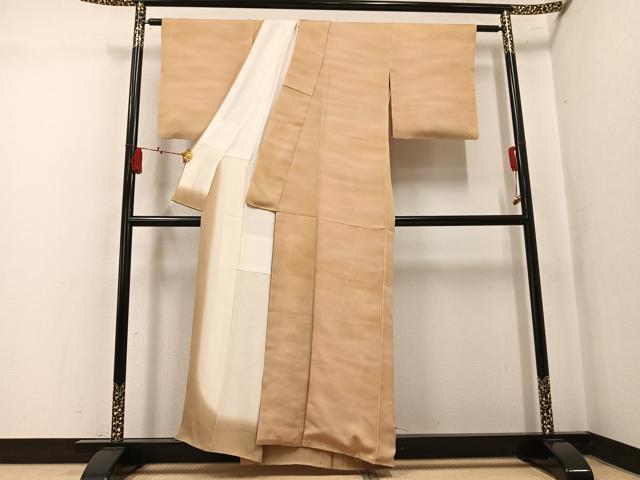 平和屋着物●虹色創家　本郷大田子　小紋　大田子染　霞文　正絹　逸品　AABK9989ph
