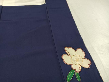 平和屋着物●豪華振袖　舞花文　暈し染め　金彩　正絹　逸品　AABK9990ph
