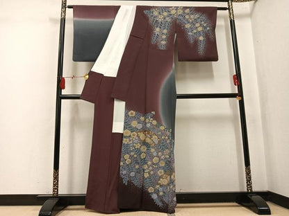 平和屋着物●訪問着　辻が花　暈し染め　金彩　正絹　逸品　AABK9991ph