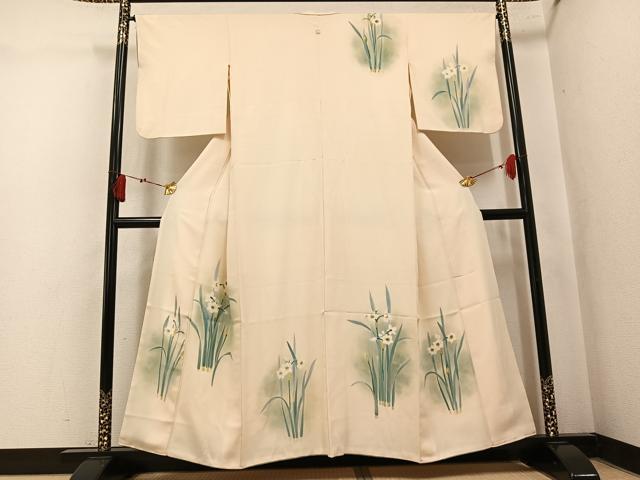 平和屋着物●訪問着　草花文　暈し染め　正絹　逸品　AABK9996ph