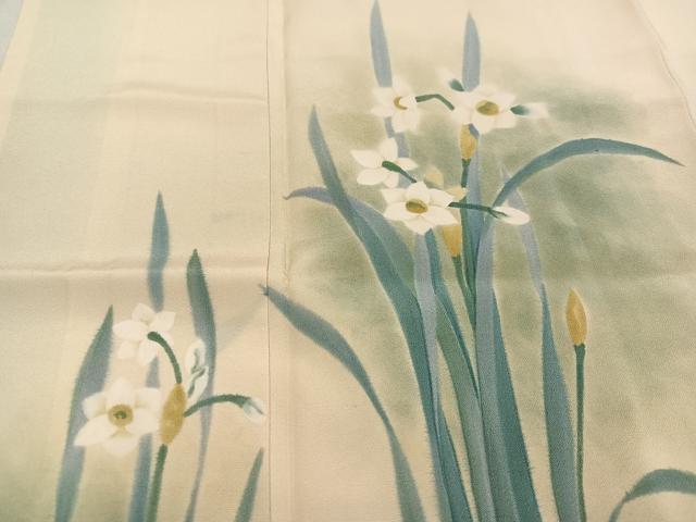 平和屋着物●訪問着　草花文　暈し染め　正絹　逸品　AABK9996ph